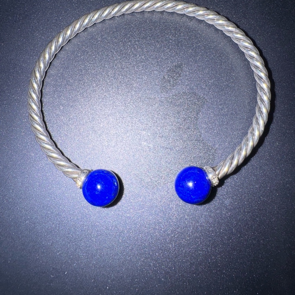 David Yurman Lapis Solari Silver and Blue Women's Bracelet